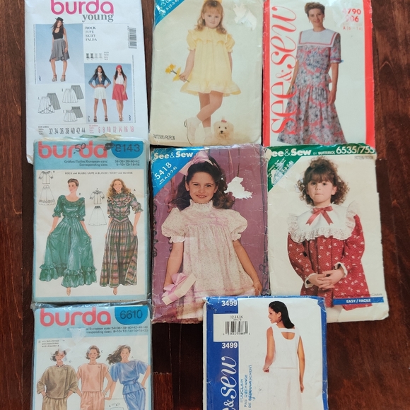 Large Lot of 85 Vintage 70s-80s-90s Sewing Patterns Used - Picture 5 of 9